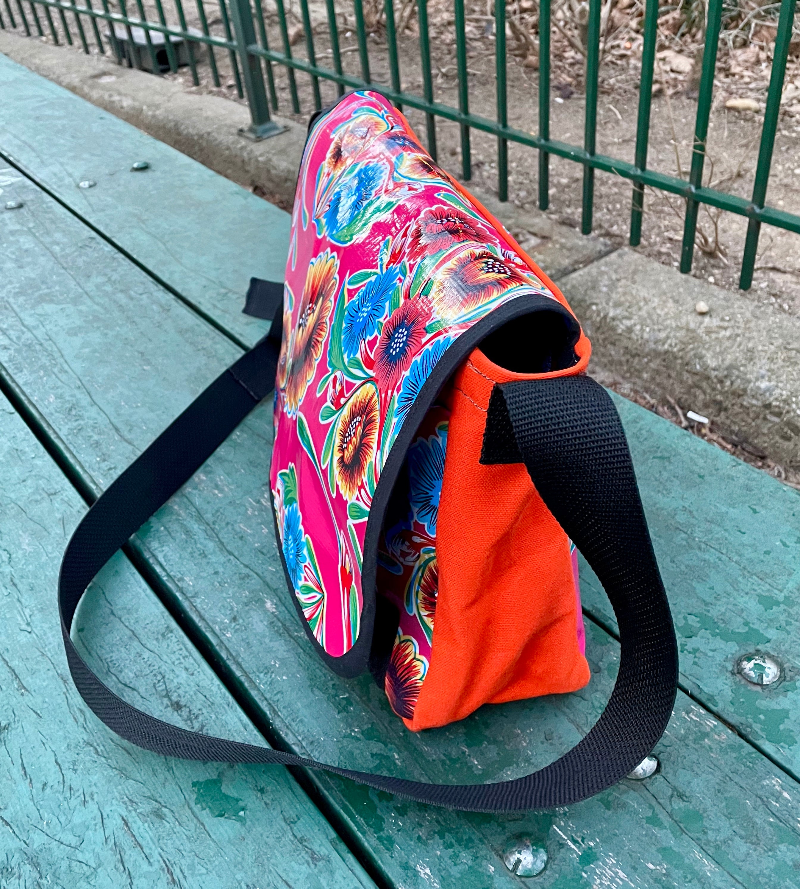 Oil cloth messenger bag new arrivals
