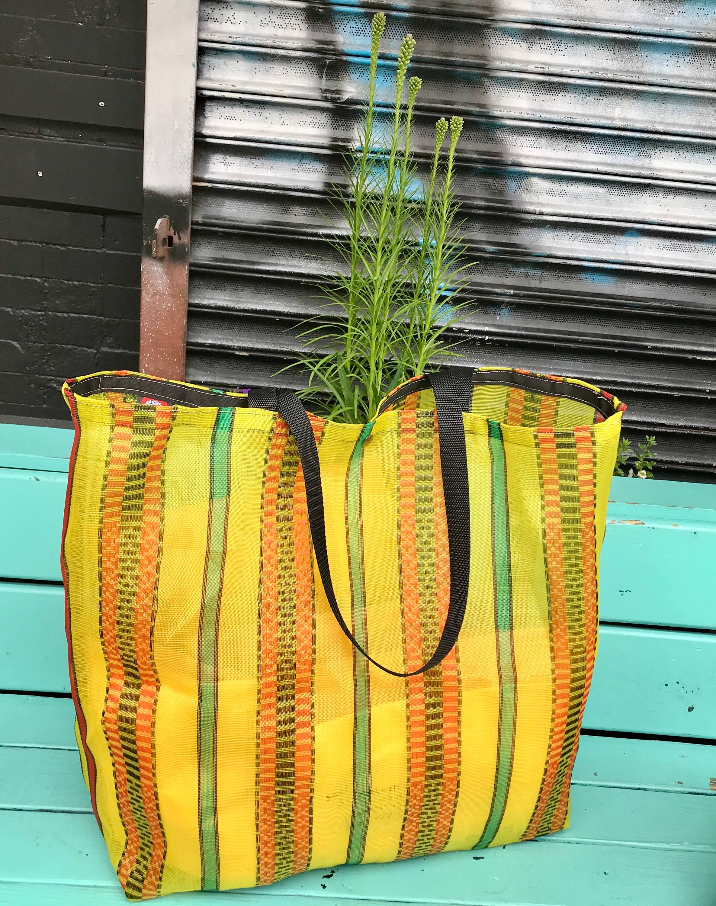 Large Mexican Mesh Yellow Market Bag. Mercado Bag, Shoulder Tote Bag