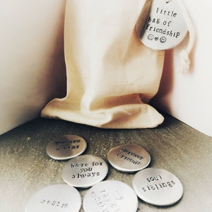 Little Bag Of Tokens Mindfulness Gift Hand Stamped Tokens image 2