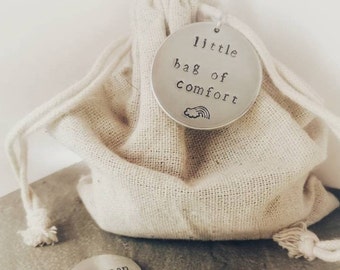 Little Bag Of Comfort - Hand Stamped Tokens - Mindfulness Gift