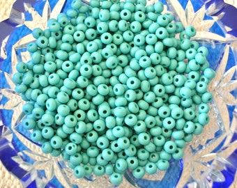 50g Preciosa Seed Beads, vintage Czech glass beads, round spacer beads, 4mmx3mm, 6/0