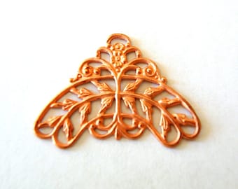 6 Vintage metal jewelry findings can be dangling beads, connector beads, trim, 28mmX20mm