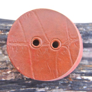 Antique leather button, large buttons 45mmx41mm, RARE to find
