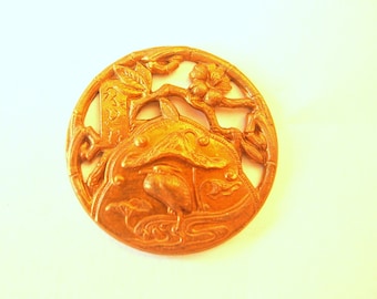 Vintage metal decorative stamping etched flower 31mm jewelry making