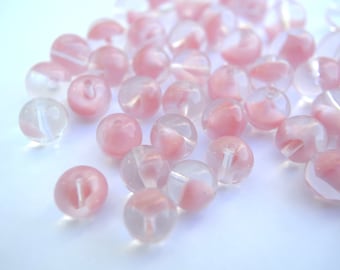 6 BEADS Vintage Czech handmade glass beads high quality rare beads 20mmx8mm