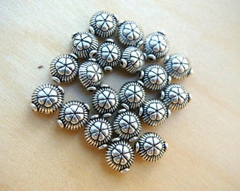 6 BEADS Vintage Czech handmade glass beads high quality rare beads 20mmx8mm