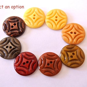 6 Antique vintage plastic buttons -select an options