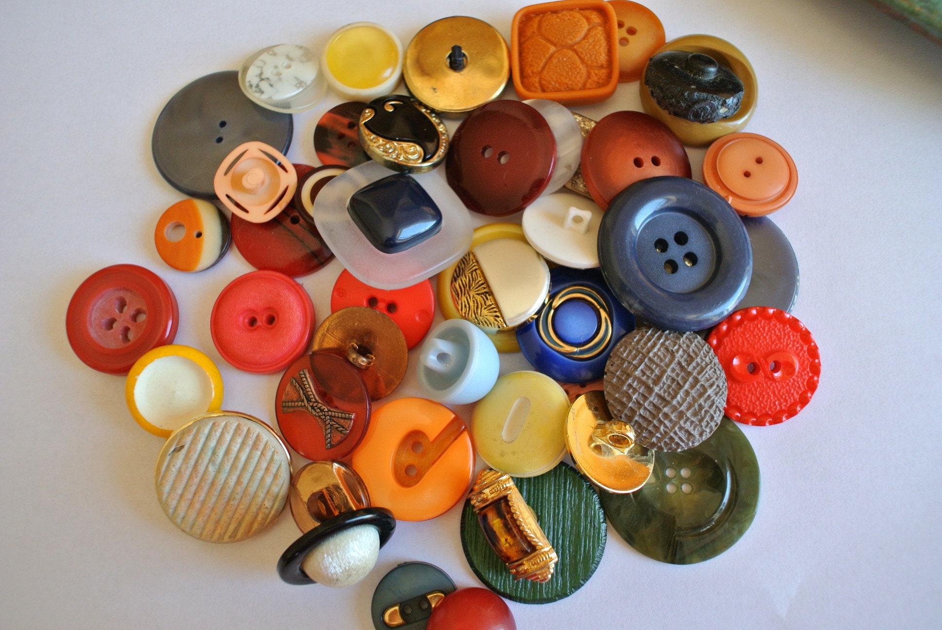50 Antique and vintage plastic buttons 50 designs in great Etsy