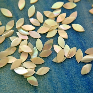 Vintage cabochons, white shell,  mother of pearl , ornament for jewelry, arts, crafts 9mmx4.5mm