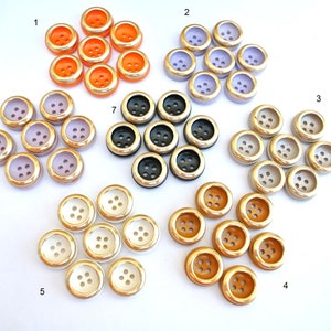 60 Vintage plastic buttons 14mm in 7 colors-select color