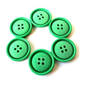 6 vintage groene knopen: unieke lampenkap, 23 mm