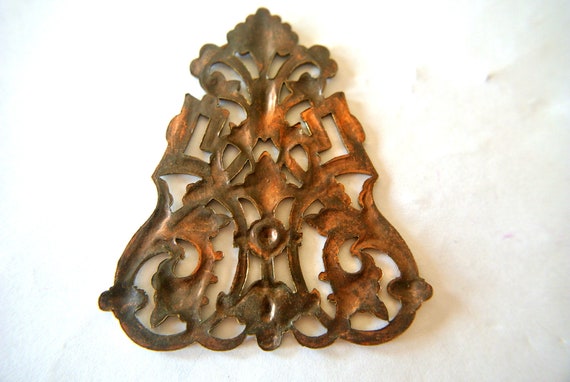 Vintage Metal Decorative Jewelry Ornament Supply, Copper