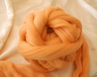 Merino wool roving, orange wool high quality 28 micron made in Italy-pick up amount