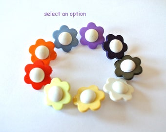 Flower buttons, resin plastic buttons, vintage style, retro fashion 20mm-select an option