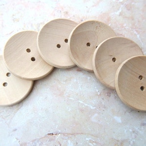 6 Wood Buttons NEW BUTTONS 40mm, Natural Wood Without Varnish - Etsy