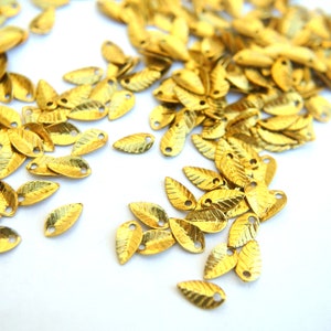 Vintage metal beads leaf shape dangling beads 7mmX4mm