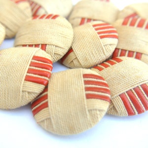 Antique button handmade coverted with thread, 19 mm, might be collectible, RARE-select quantity