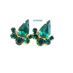 Earrings made of VINTAGE Swarovski crystals, gold-plated nickel free