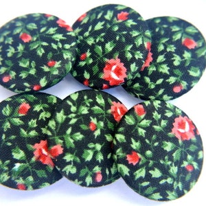 6 guzików obciągniętych materiałem, guziki materiałowe z bawełny 32 mm/3,2 cm, styl retro