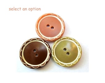 6 Vintage flower buttons 20mm, rare buttons-select an option