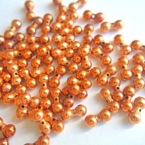 30 Vintage beads CCB plastic coated with copper metal 12mmX5mm, unique
