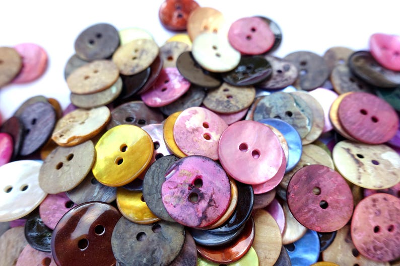 Vintage 60 Shell Buttons 15mm, Mix Lot - Etsy