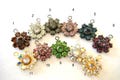 6 Vintage Swarovski Flower Beads: 11mm Crystal Charms product logo