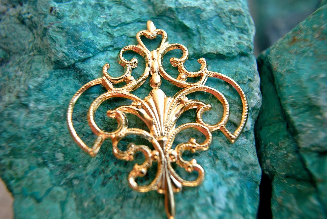 Gold Plated VINTAGE Metal Jewelry Decoration Findings Etsy