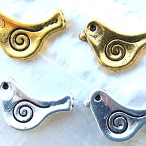 8 Birds, metal Tibetan Style Beads-pick up color/colors
