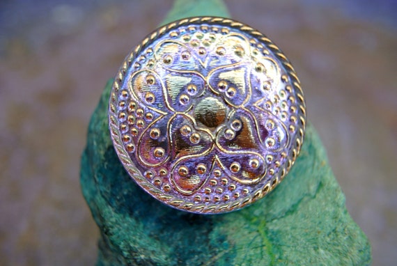 Glass button Czech handmade flower desined colorful painted jewel button BOHEMIAN BUTTON 32mm