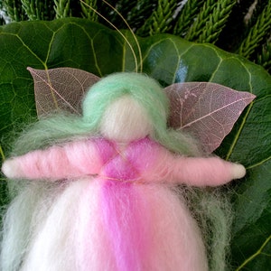 Wool fairy, wool doll , Waldorf art doll, needle felted doll fairy, blessing fairy 7inch / 18cm