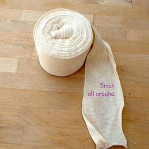 Doll&#39;s cotton tubing, 2 yards cotton gauze, for crafting inner doll&#39;s head, suitable for Waldorf dolls-for large heads- made in Israel