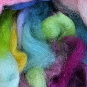 Wool fibers, hand dyed Shetland , 16 colors, eco, 3.5oz/100gr