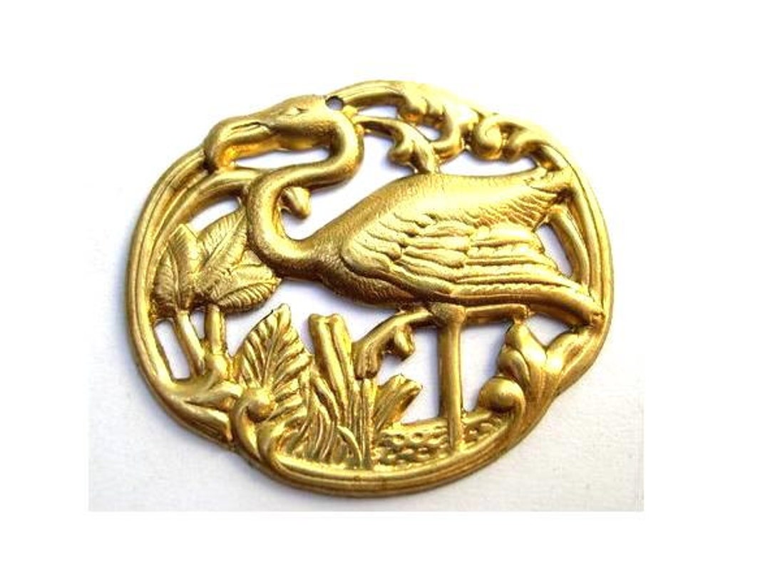 Vintage Metal Water Bird, Metal Stamping Finding choose Size - Etsy