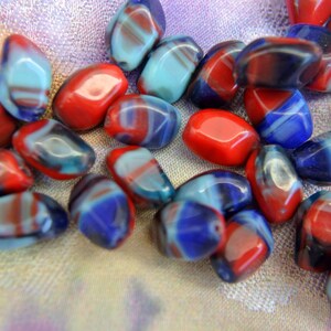10 Glass beads , Czech new beads, beautiful colors, 13mmX10mm