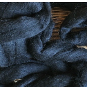 Merino wool roving, black wool high quality 28 micron made in Italy-select amount