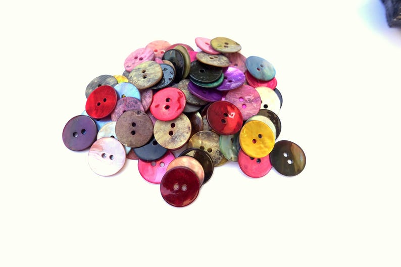 Vintage 60 Shell Buttons 15mm, Mix Lot - Etsy
