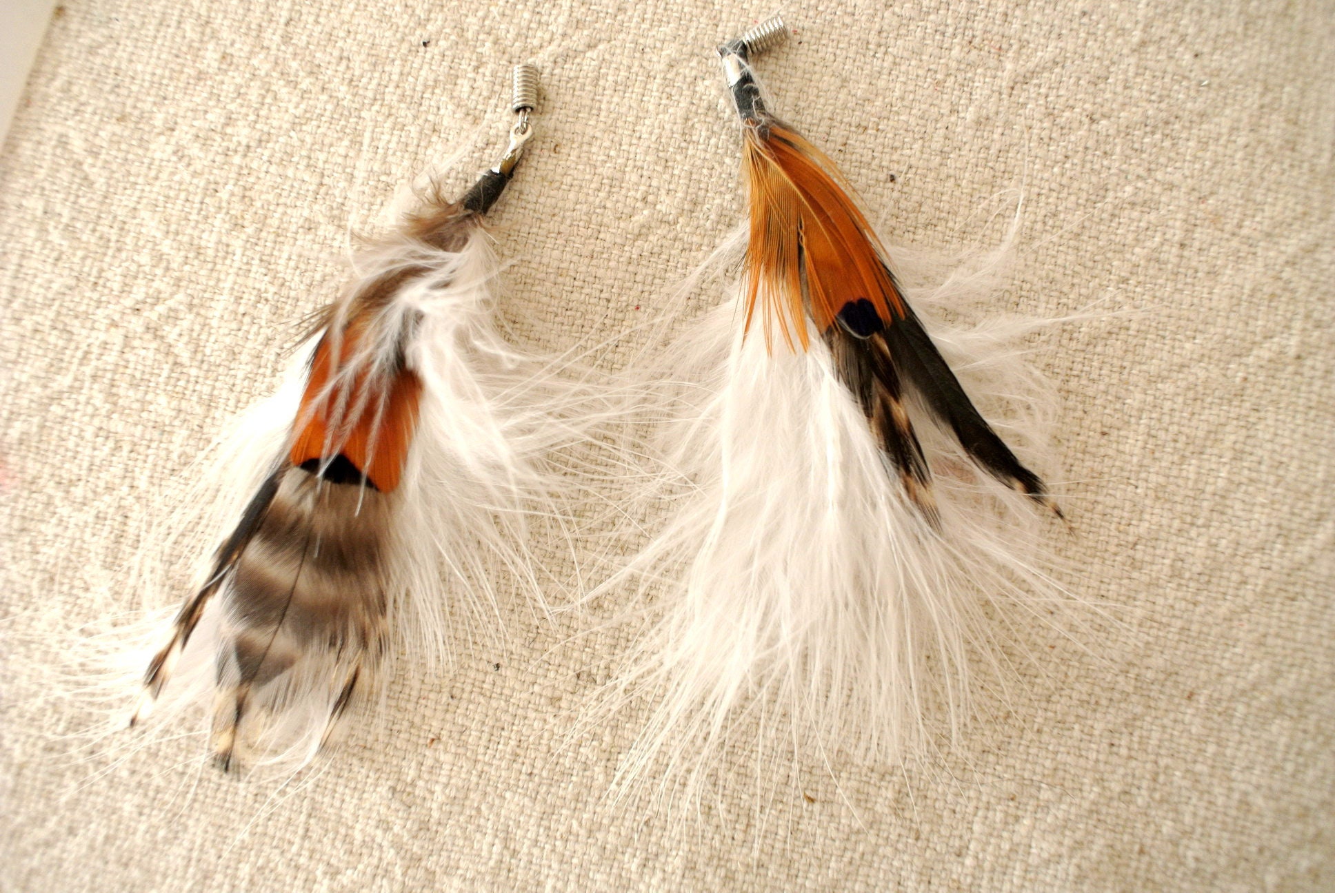 Feathers, Vintage Feathers, Few Types Joined Together With 