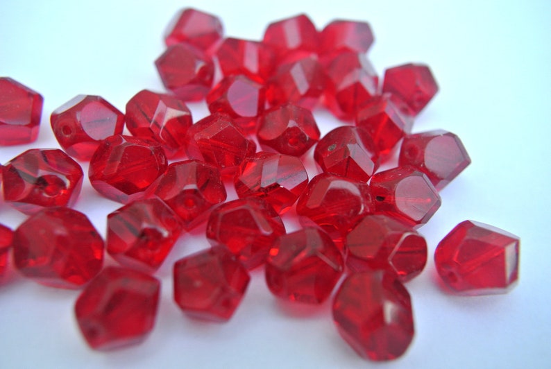 10 Czech glass beads fire polished beads 10mm Czech beads
