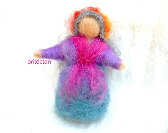 Needle Felted Art Doll: Waldorf Doll Pretend Play Gift