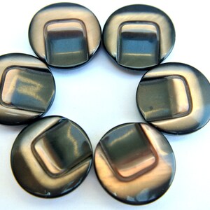 6 Buttons, antique vintage plastic buttons unique colors and design-select size