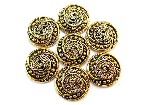 Lot De 9 Boutons Plastique Bicolores Vintage - Noir Et Blanc - Diamètre 22 Mm