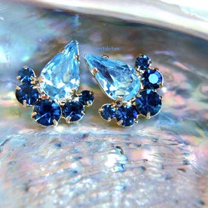 Earrings made of VINTAGE Swarovski crystals, gold-plated nickel free