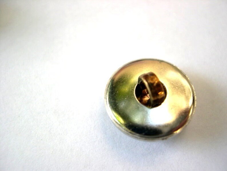 10 Vintage buttons silver color plastic with trim in the | Etsy