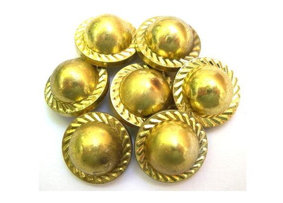 6 vintage plastic buttons 23mm 6mm thick