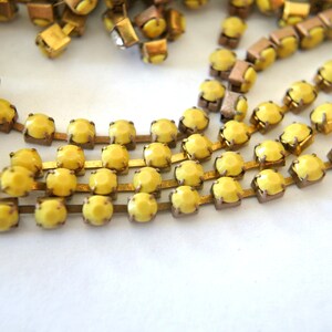 18 inches Vintage Swarovski chain, strass rhinestone chain, Swarovski crystals embedded in brass setting-Swc122