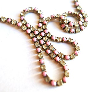 18 inches Vintage Swarovski chain, rhinestone chain, Swarovski crystals, brass setting 2.5mm-Swc103