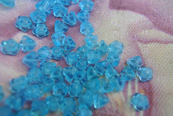 Abalorios de cristal checo forma campana azul 6mmx5mm - Etsy México