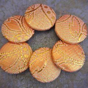 6 Buttons, covered buttons made fabric, cloth buttons, fabric buttons handmade 32mm