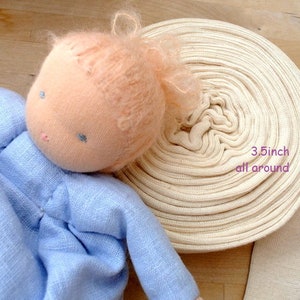 Doll&#39;s cotton tubing 1 yard/90cm for crafting inner doll&#39;s head, suitable for Waldorf dolls-for medium heads made in Israel